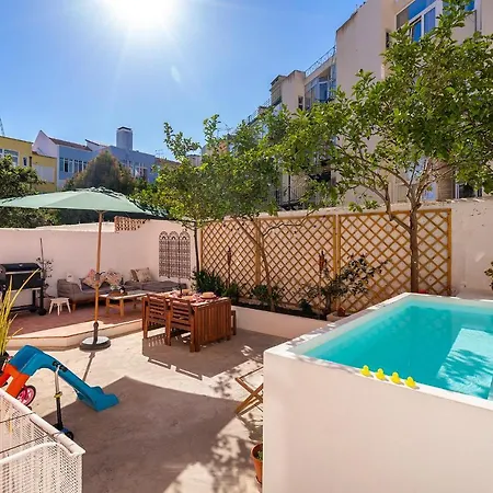 Design Flat, Luxury, 7 People, Pool & Garden * Lisbon
